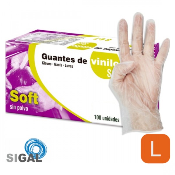 Guantes Vinilo Sin Talco 100u